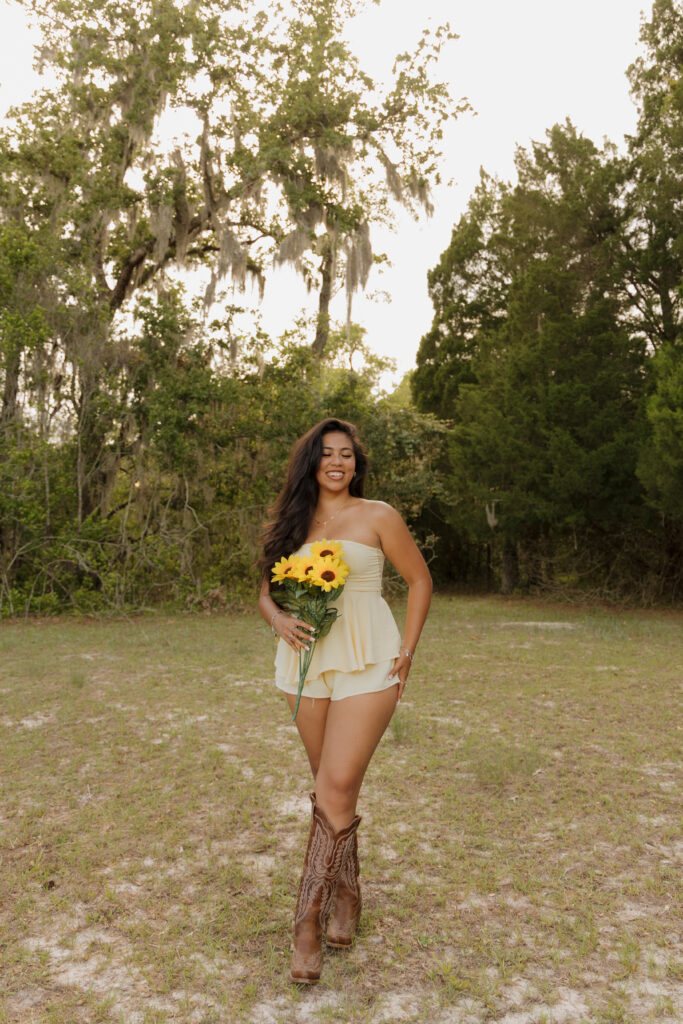 Cowgirl inspired birthday portraits at Silver Family Farm